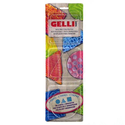 Gelli Arts Mini Round44; Square & Triangle Printing Plate Set - Pack of 12