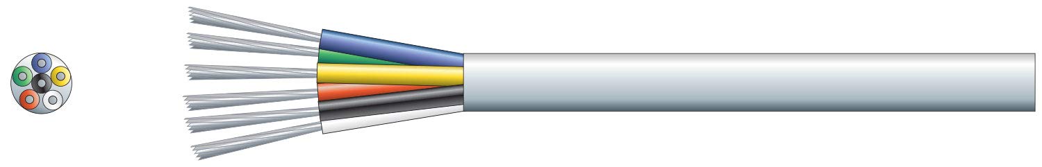 MERCURY Economy Alarm/Signal Cable - 6 Core TCCA Conductor White 100m