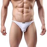 Sunward Men Ultra-Thin Breathable Briefs Sexy Underwear (M, White)