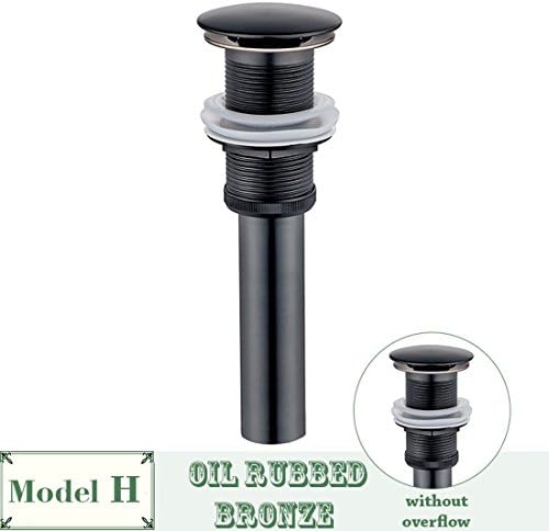 Fapully 100408B Faucets Pop Up without Overflow Bathroom Sink Drain, Oil Rubbed Bronze ¡­