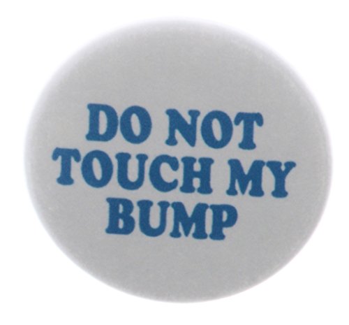 A&T Designs Do Not Touch My Bump 2.25" Keychain - Pregnant Pregnancy Baby Humor