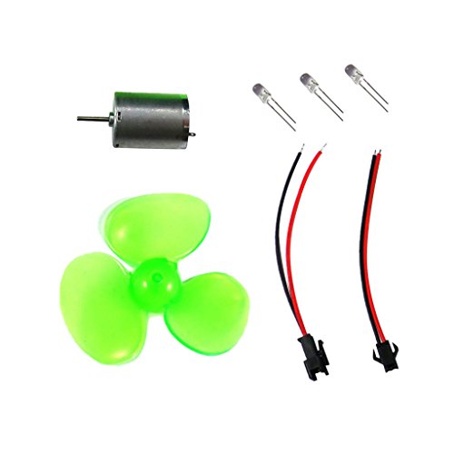 Blesiya 90mm Dia. Wind Turbines Generator DC Motor Fan LED Display Toy Project DIY Kits Set