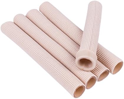 Toe Sleeves Fabric with Gel Lining Toe Tubes Separate and Protect Toes or Fingers Reduce Friction Relieve Pain Trimmed Easily 5 Pieces (Length: 5.91inch) (S (Diam 0.79inch))