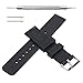 CIVO Quick Release Silicone Watch Bands Soft Rubber Watch Strap Smart Watch Band Stainless Steel Buckle 18mm 20mm 22mm (Black, 22mm)
