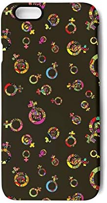 KylA Forster.iPhone 6/6s Plus Case.Colorful Feminist Logo Power Girl Black Shock Absorption TPU Cover Case Drop Protection Phone Case for iPhone 6/6s Plus
