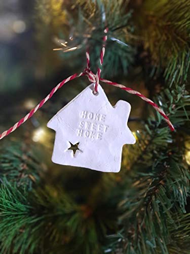 Dolci Da Appendere All Albero Di Natale.Ornamento Per Albero Di Natale Decoro Pallina Casa Home Sweet Home Casa Dolce Casa Da Appendere In Stile Nordico Amazon It Handmade