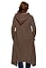 Dokotoo Womens Cotton Casual High Low Loose Long Sleev Tunic Sweatshirt Hoodies Pockets Brown Coffee (US 16-18)XL