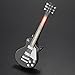Novelty Black Butane Refillable Lighter for Cigar Cigarette Smoking Pipe Smokers with Rock and Roll Flashing LED Electric Guitar Shape