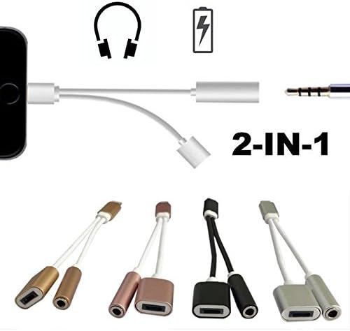 iPhone 7/7 Plus Lightning to 3.5mm Female Headphone Jack Adapter AUX, Female Audio Jack Headphone Cable Earbud Adapter