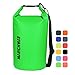 MARCHWAY Floating Waterproof Dry Bag Backpack 5L/10L/20L/30L/40L, Roll Top Sack Keeps Gear Dry for Kayaking, Rafting, Boating, Swimming, Camping, Hiking, Beach, Fishing (Green, 5L)