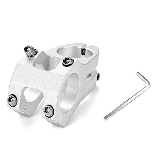 PGMJ Aluminum Alloy 31.8 Stem 45mm Bike Stem Mountain Bike Stem Short BMX Parts Short Handlebar Stem for Road Bike, Bicycle, BMX, MTB, Fixie Gear, Cycling(Sliver) - Thumbnail 3