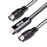 FORE USB IN-OUT MIDI Interface Converter/Adapter with 5-PIN DIN MIDI Cable for PC/ Laptop/ Mac