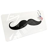 Metal License Plate Mustache - Neonblond