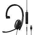EPOS | Sennheiser Adapt 135T USB II (1000900) - Wired, Single-Sided Headset - 3.5mm Jack/USB Connectivity, MS Teams Certified - UC Optimized - Superior Sound - Enhanced Comfort - Call Control - Black