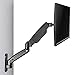 WALI Single LCD Monitor Fully Adjustable Gas Spring Wall Mount Fits One Screen VESA up to 27”, 14.3 lbs. Weight Capacity, Arm Max Extension 17” (GSWM001), Blackthumb 1