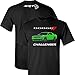 Dodge Challenger Hellcat on a Black T Shirt, L