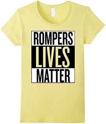 Womens Romper Lives Matter T-Shirt Medium Lemon