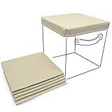 Sorbus Foldable Storage Cube Basket Bin Covers (6 Pack) (Beige)