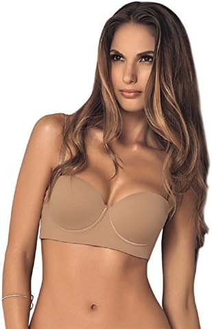 Strapless Bra by Vanessa Lingerie - Removable &amp; Adjustable Straps - Women's Bra (34B, BEIGE)
