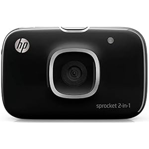 HP Sprocket 2-in-1 Portable Photo Printer and Instant Camera (Black)