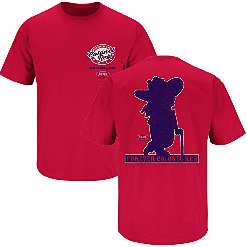 Smack Apparel Ole Miss Fans. Colonel Reb Red T Shirt (Sm-5x)