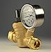 RV Rhodes Water Pressure Regulator Valve, Brass Lead-Free Adjustable Water Pressure Reducer with Gauge for RV Camper, Includes Inlet Screened Filter