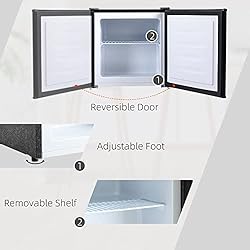 HOMCOM Mini Freezer Countertop, 1.1 Cu.Ft Compact