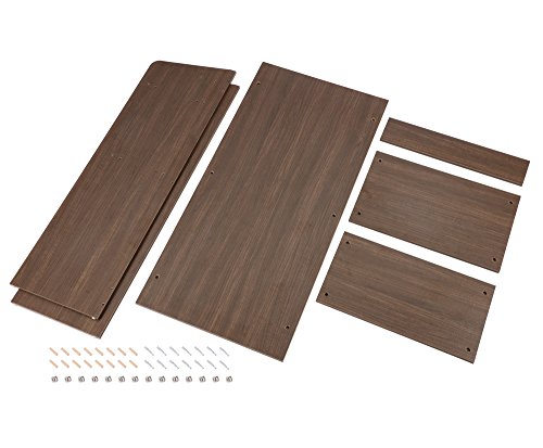 FIVEGIVEN Standing Lectern Podium Wood, Floor Lectern with Shelf Espresso