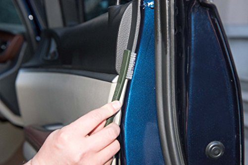 CARCAREZ 7'' Long Toothbrush Style Car Auto Detailing & Seam Brush for Car Interior Cleaning, Pack of 10