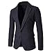 SUSIELADY Men's Blazer Jacket Herringbone Sport Coat Smart Formal Dinner Cotton Suits Slim Fit One Button Notch Lapel Coat