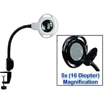 Amazon.com: InkBed 5x (16 Diopter) Black Clamp on Table LED Magnifying ...