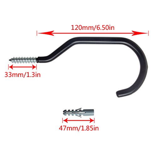 CBTONE 8 Pcs Bike Hook with 8 Pack Bolt Joint as Anchor,Heavy Duty Stainless Steel Bicycle Storage Hanger Wall Mount for Storage fit All Bike Types Easy on/Off