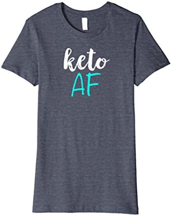 Womens KETO AF Low Carb Ketogenic Diet Shirt Gift XL Heather Blue