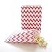 Hot Pink Bulk Wedding Favor Bags/Birthday Party Loot Goodie Bags (100 Pack) - Hot Pink Stripe, Chevron, Spanish Tile & Polka Dot Party Bags