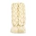 Alissa Jumbo Braiding Hair Extensions High Temperature Kanekalon Synthetic Ombre Twist Hair Multiple Tone Colored Jumbo Braiding Hair (24'', 613#)