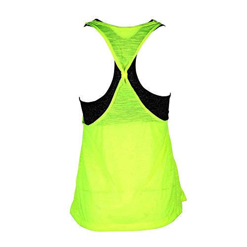 camgo Padded Active Camisole Yoga Tanks Tops with Built-in Bra Vest Racerback Shirts for Gym Workout Exercise (L, Green) - Thumbnail 3