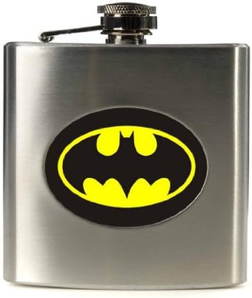 Batman logo Portable Gift Set Compact Hip Flask