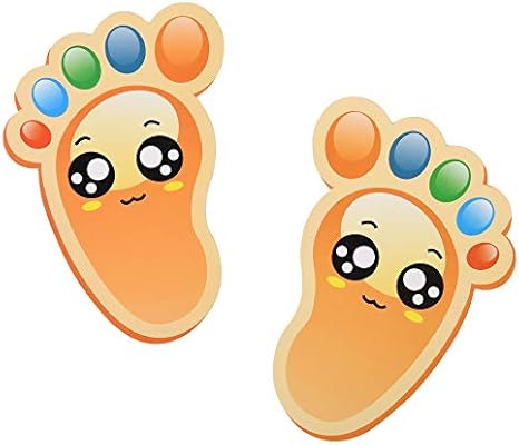Bluecell 15 Pairs Cartoon Guide Self Adhesive Footprints Stickers Floor Decals For Kids Room Party Nursery Floor Stairs Decor Orange Amazon Com Au Kitchen