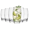 Argon-Tableware-Tondo-WaterJuice-Hiball-Glasses-Gift-Box-Of-6-Glasses-510ml-18oz 6x 510ml Hiball Glasses - 'Tondo' Range - Modern Highball Cocktail Juice Water Tall Drinking Tumblers - Dishwasher Safe…