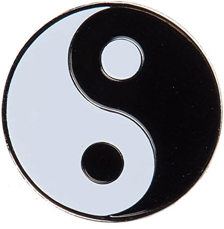 Yin Yang Lapel Pin - Black White OSFM