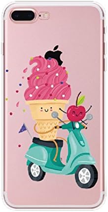iPhone 7 Plus Case, Aorbi Creative Soft TPU Cover Candy Color Doughnut Pattern Back Case Protect Cover for iPhone 7 Plus 5.5 Inch Version (Style T)