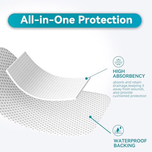 Dimora Non-Woven Adhesive Wound Dressings 5cm x 7.5cm | Sterile Hypoallergenic Fabric Bandages | Flexible & Breathable Wound Pad for Cuts, Scrapes & Post-Op | Gentle Secure Fixation