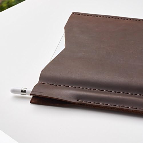Dark Brown Google Pixelbook Leather Case with Pen Holder, Leather Sleeve Chromebook, Laptop Folio, Monogrammed Gifts for Him // DRAFTSMAN 3