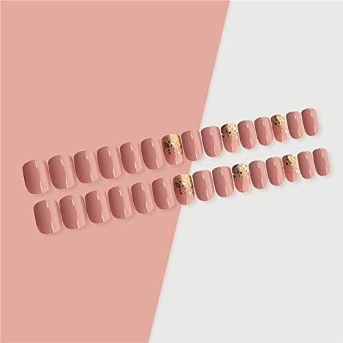 Fake Nails Press On 30 Pcs Artificial Full Cover Square Nail Tips for Girls and Women