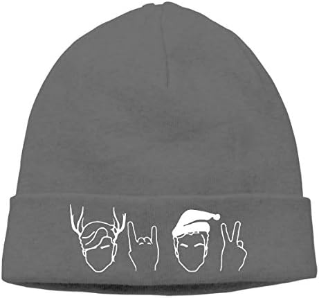 Women's Men's Knitted Hat Dolan Twins Cap Female Headscarf Hat Black