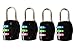 ZHW Combination Lock 3 Digit Padlock for School, Gym & Sports Locker,Luggage Suitcase Baggage Locks (4 Pack Black)