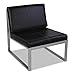 Alera ALE Ispara Series Armless Cube Chair, 26-3/8 x 31-1/8 x 30, Black/Silver