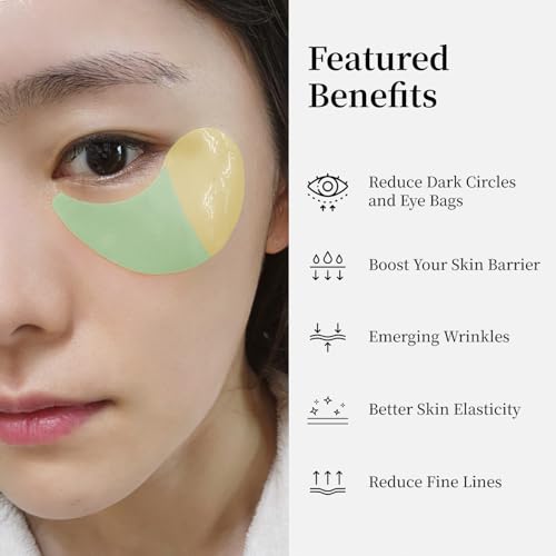 MISOLI GENTLE RELIEF UNDER EYE PATCHES | CALMING EYE TREATMENT GEL MASKS WITH 3-CICA COMPLEX & PANTHENOL | UNDER EYE MASKS FOR DARK CIRCLES AND PUFFINESS, UNDER EYE BAGS, WRINKLE CARE, MEN AND WOMEN
