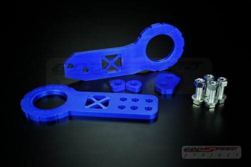 Godspeed Gen2 Cnc Aluminum Front Rear Racing Jdm Tow Towing Hook /Turbo Integra Blue Color