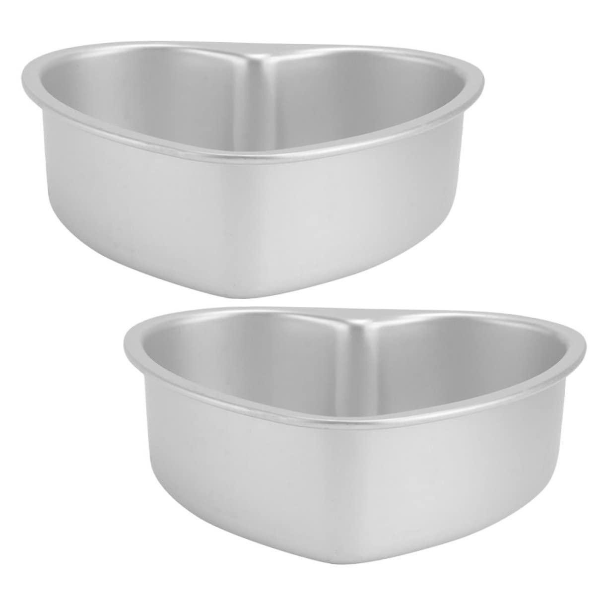 BRIGHTFUFU 2Pcs Heart Cake Moulds for Baking Metal Heart Cake Tins Baking Pan for Cakes Biscuits and Crafts for Celebrations and Special Occasions